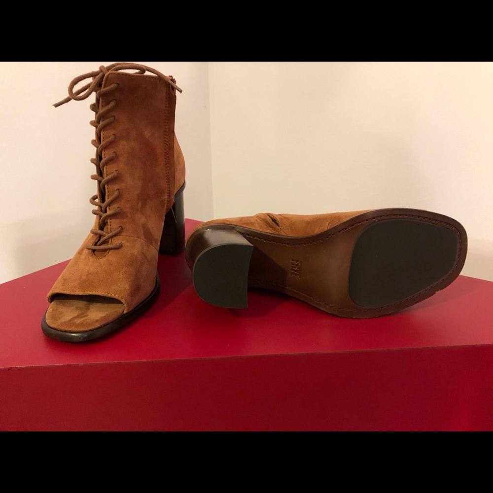 New Frye Amy Open Toe Bootie Size 8.5 - Picture 3 of 5